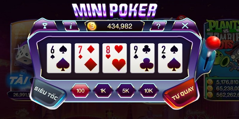 Hướng dẫn cách quay mini poker nổ hũ Jun88